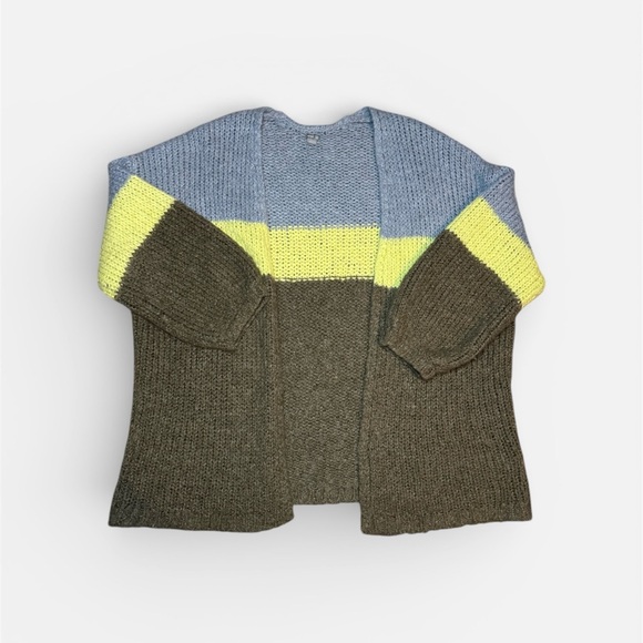 Aerie oversized, color-block, chunky knit, open-front cardigan nwot - Picture 2 of 3
